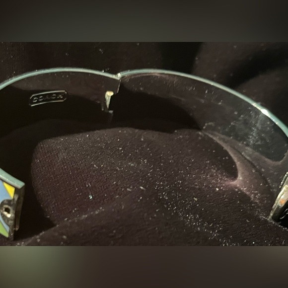 Coach Multicolor Strip Hinged Bracelet #94953 SV/MC- NWT - Picture 2 of 9